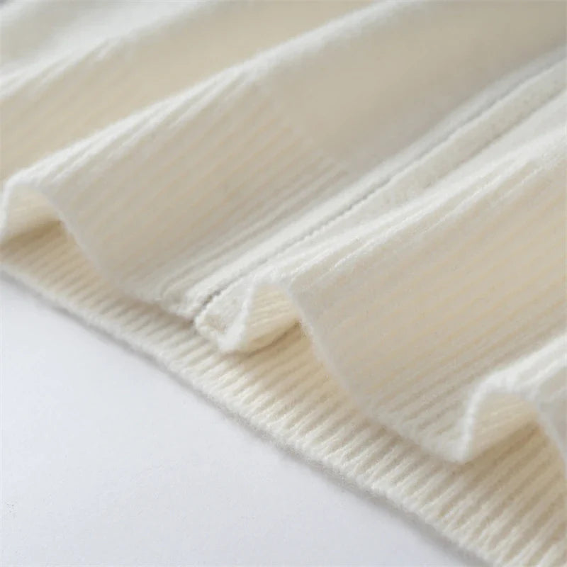 RUBYRU Men's 100% Cashmere Zipper T-shirt| Warm Stand-Up Collar